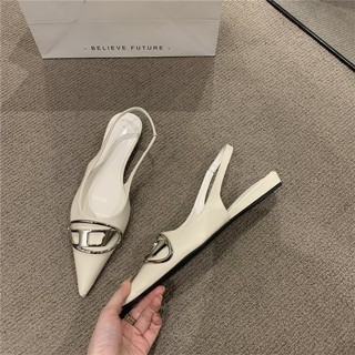 Giày sandal đế bằng mũi nhọn thời trang dành cho nữ