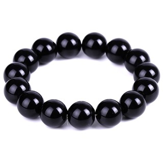 Vòng Tay Chuỗi Hạt Đá obsidian Đen May Mắn Cho Cặp Đôi