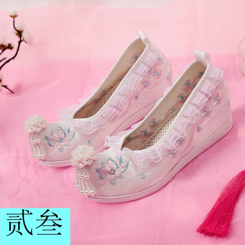 Giày Búp Bê Mũi Tròn Thêu Họa Tiết Phong Cách Dân Tộc Cho Nữ