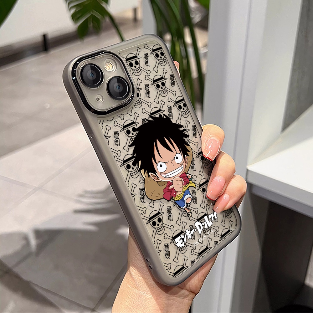 Ốp Điện Thoại Kim Loại In Hình Monkey D Luffy Thời Trang Cho iphone 14promax 11 13 12 7Plus X XS Max