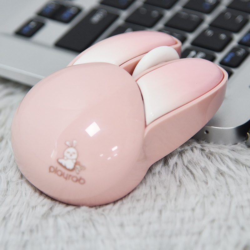 [Reyalxa] Chuột Quang Không Dây USB Thiết Kế Thỏ Hoạt Hình Kawaii 3D Dễ Thương Không Gây Tiếng Ồn Chơi Game Cho Laptop