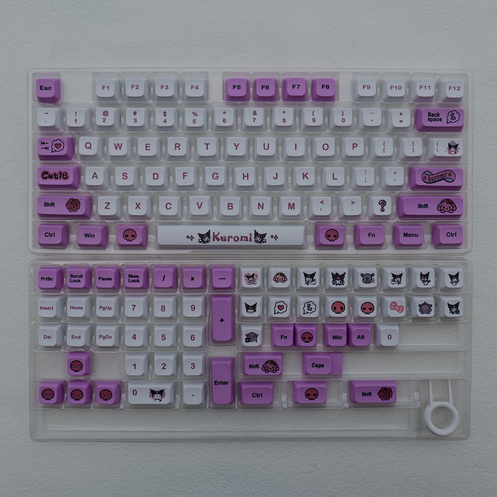 Kuromi Keycaps XDA Profile nữ tính Anime PBT Dye Sub Bàn phím cơ học Keycap