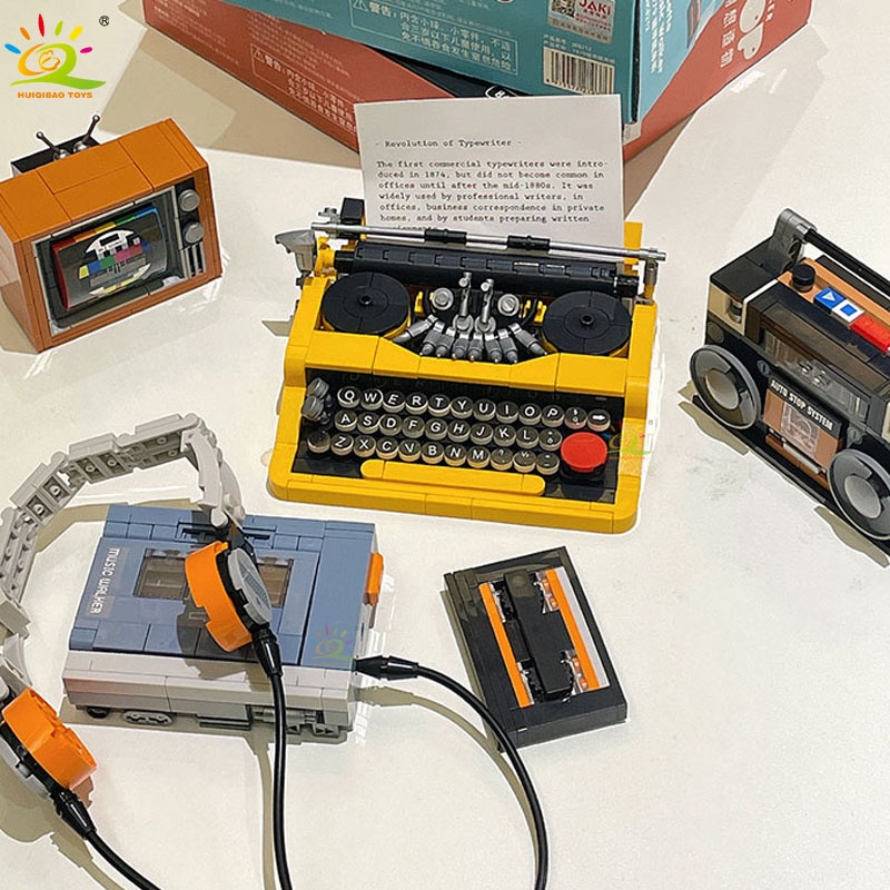 Đồ Chơi Mô Hình Máy Đánh Chữ radio mini Phong Cách retro Sáng Tạo Trang Trí Tivi / Máy Tính