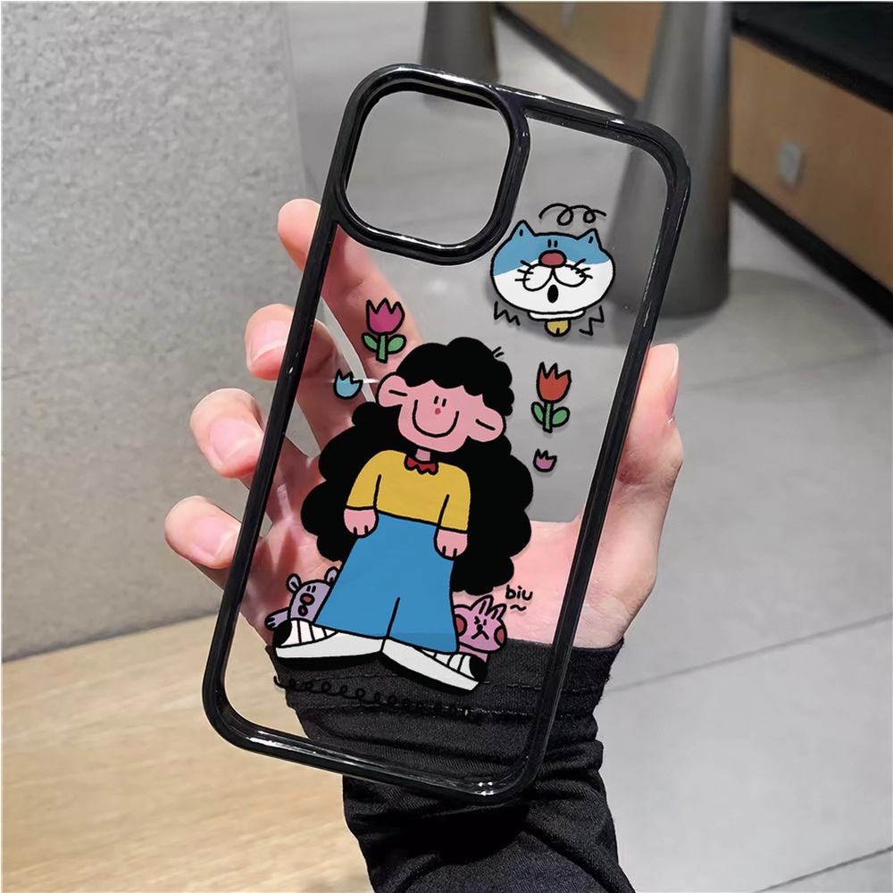 Ốp Điện Thoại Acrylic Cứng Trong Suốt In Hình Chàng Trai Thời Trang Cho iphone 14promax 11 13 12 7Plus 8 X XS Max