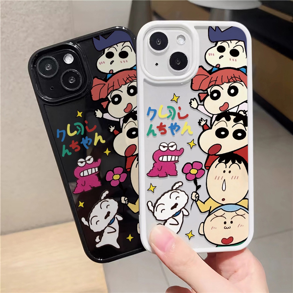 Ốp Điện Thoại Nhựa Acrylic Cứng Trong Suốt Hình Cậu Bé Bút Chì Cho iphone 14promax 11 13 12 7Plus 8 X XS Max