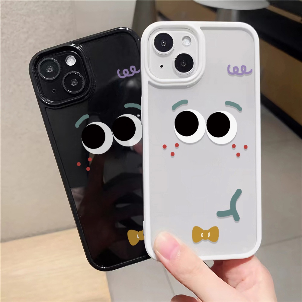 Ốp Điện Thoại Nhựa Acrylic Cứng Trong Suốt Hình Đôi Mắt Dễ Thương Cho iphone 14promax 11 13 12 7Plus 8 X XS Max