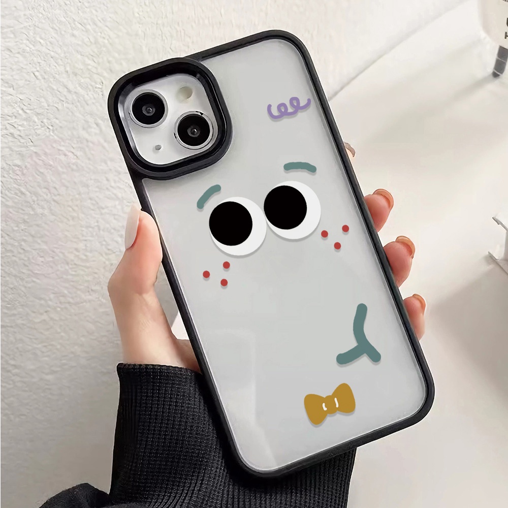 Ốp Điện Thoại Nhựa Acrylic Cứng Trong Suốt Hình Đôi Mắt Dễ Thương Cho iphone 14promax 11 13 12 7Plus 8 X XS Max