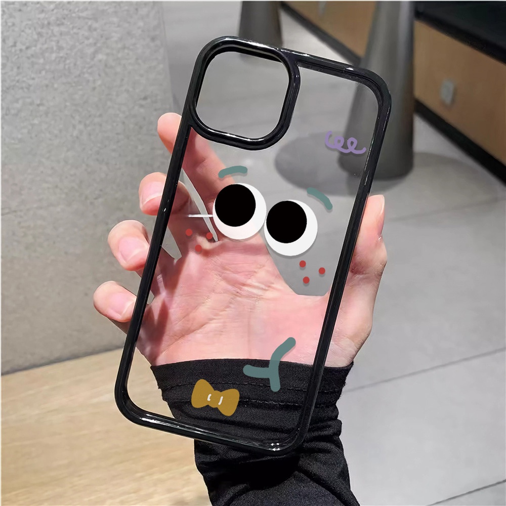Ốp Điện Thoại Nhựa Acrylic Cứng Trong Suốt Hình Đôi Mắt Dễ Thương Cho iphone 14promax 11 13 12 7Plus 8 X XS Max
