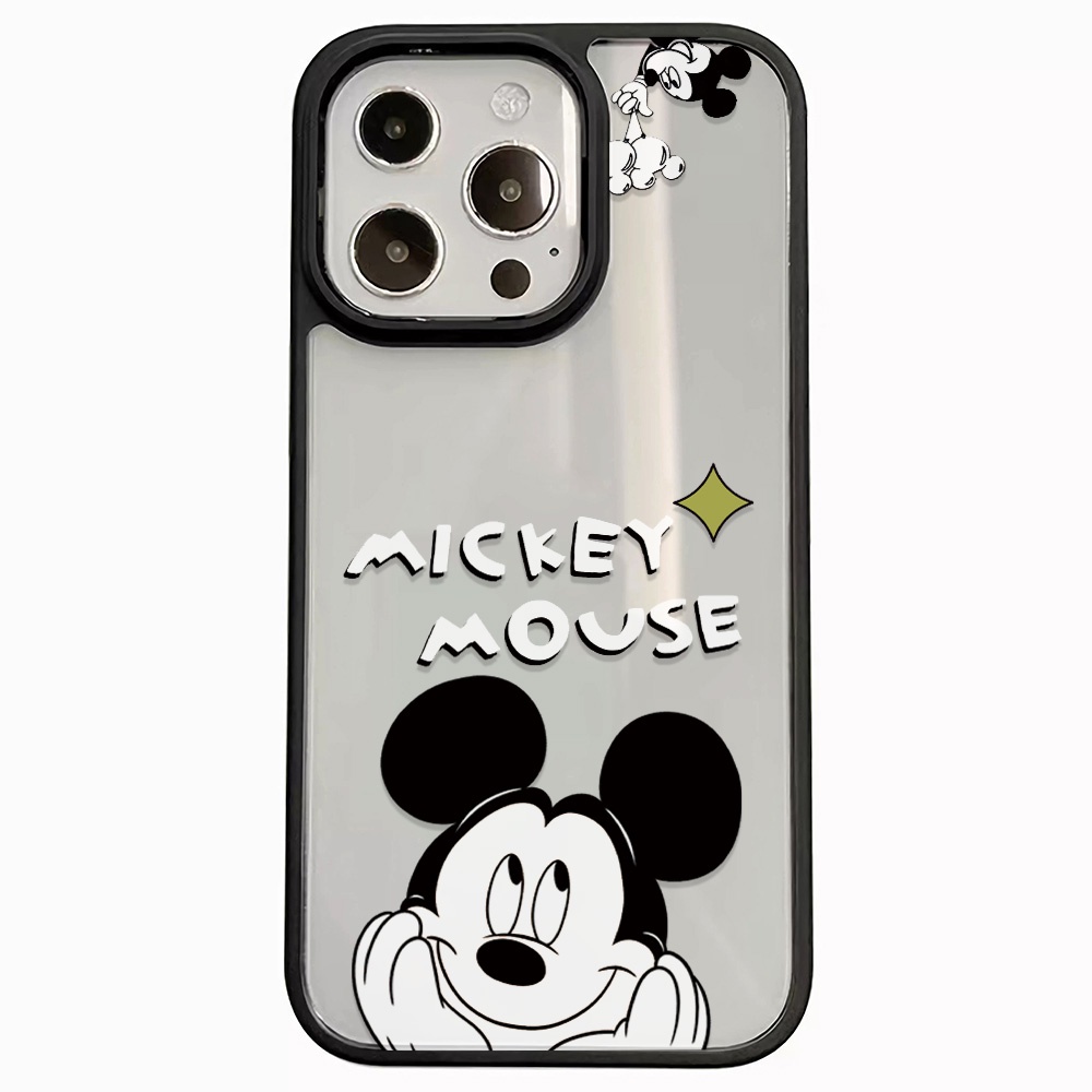 Ốp Điện Thoại Acrylic Cứng Trong Suốt In Hình Mickey Cho iphone 14promax 11 13 12 7Plus 8 X XS Max