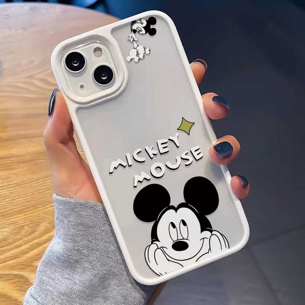 Ốp Điện Thoại Acrylic Cứng Trong Suốt In Hình Mickey Cho iphone 14promax 11 13 12 7Plus 8 X XS Max