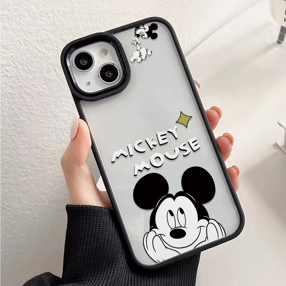 Ốp Điện Thoại Acrylic Cứng Trong Suốt In Hình Mickey Cho iphone 14promax 11 13 12 7Plus 8 X XS Max