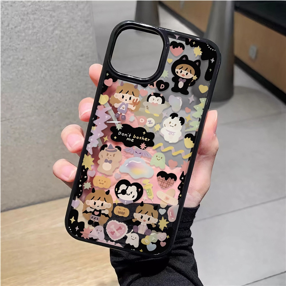 Ốp Điện Thoại Nhựa Acrylic Cứng Trong Suốt In Hình Hoạt Hình Thời Trang Cho iphone 14promax 11 13 12 7Plus 8 X XS Max