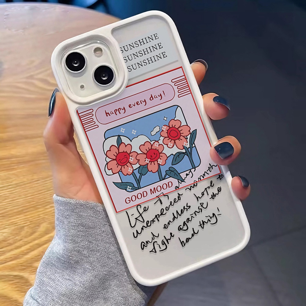 Ốp Điện Thoại Nhựa Acrylic Cứng Trong Suốt Hình Hoa Đỏ Cho iphone 14promax 11 13 12 7Plus 8 X XS Max