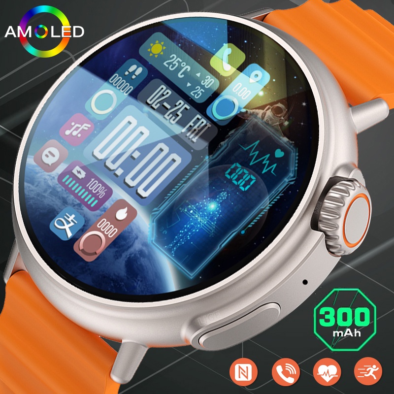 LIGE Đồng Hồ Thông Minh Nam 454*454 Màn Hình AMOLED Sạc Không Dây Đồng Hồ Đa Chức Năng Trợ Lý Giọng Nói Đồng Hồ Thông Minh Smartwatch Thể Thao Chống Thấm Nước Dành Cho Android Và Ios