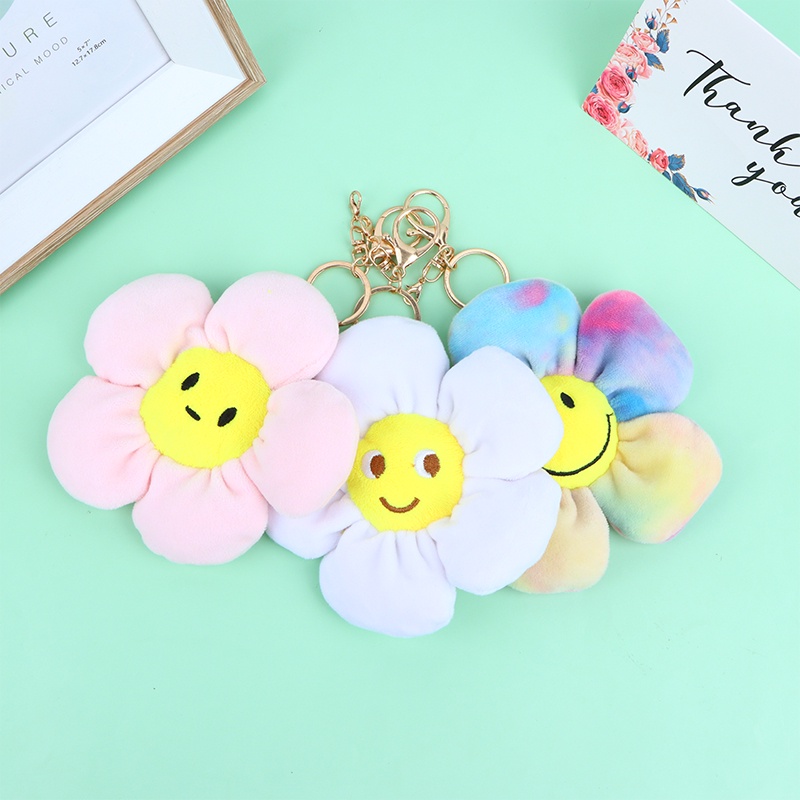 Móc Khóa Hình Hoa Hướng Dương Nhồi Bông Xinh Xắn Mới