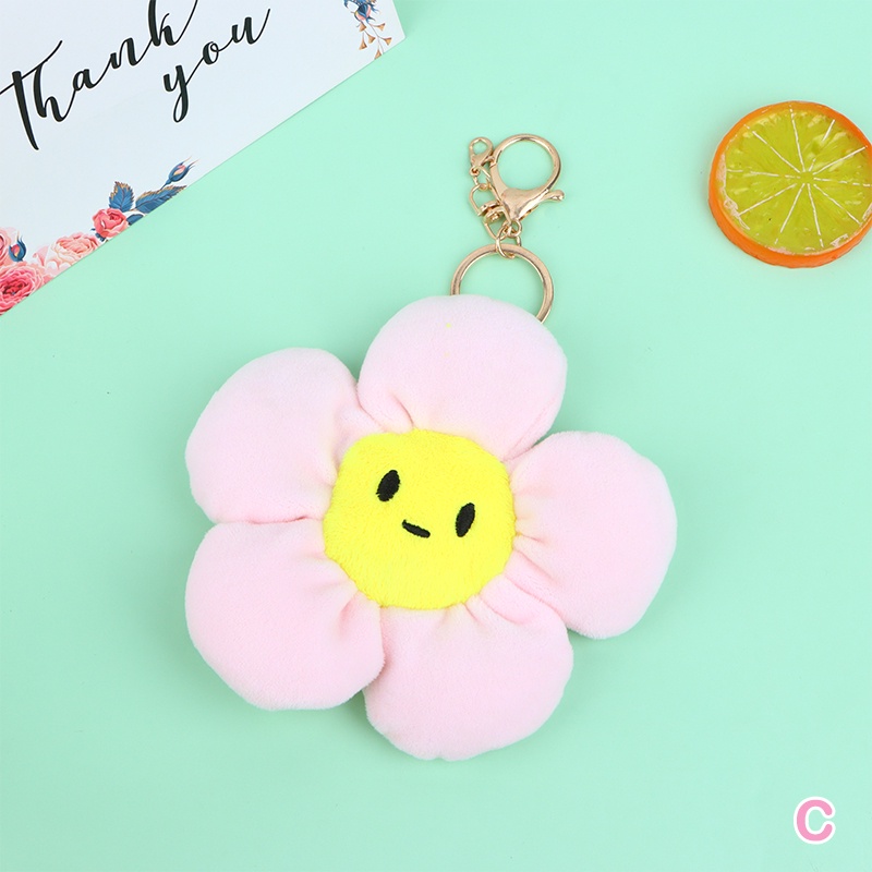 Móc Khóa Hình Hoa Hướng Dương Nhồi Bông Xinh Xắn Mới