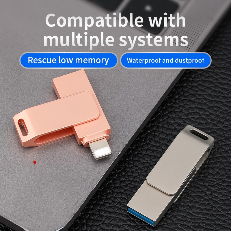 Usb 2 Trong 1 Cho iPhone / iPad / PC 1TB