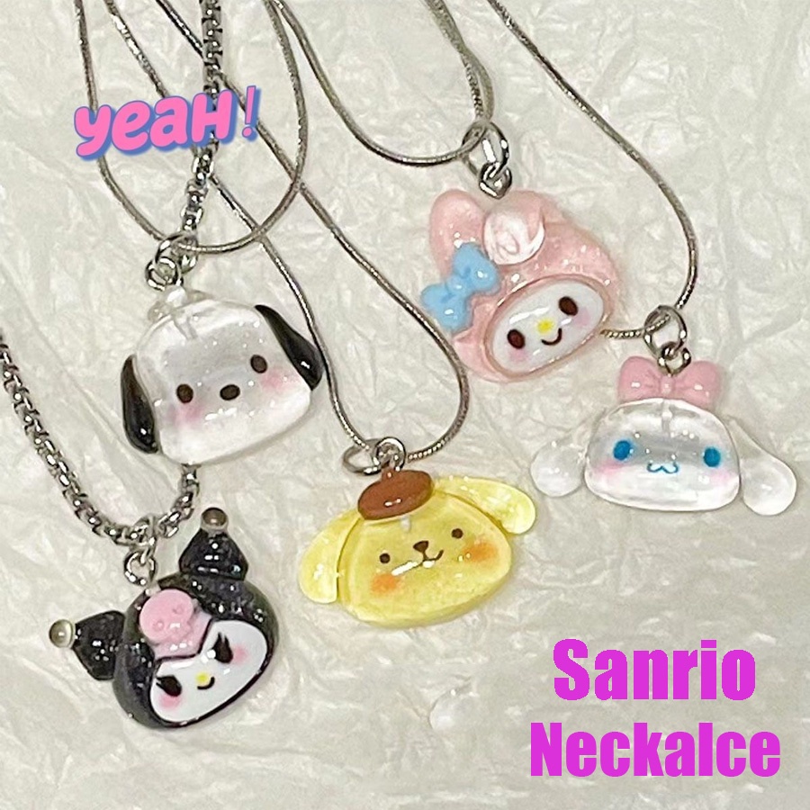 Vòng cổ Tình Bạn Mặt Hình Cún Sanrio Kuromi Dễ Thương