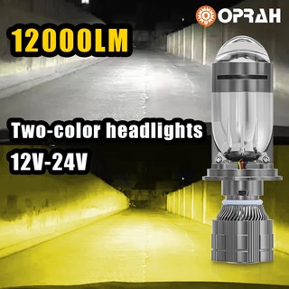 Set 2 đèn pha 80w h4 led 3570 12,000lm siêu sáng hai màu dành cho ô tô