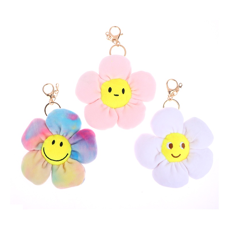Móc Khóa Hình Hoa Hướng Dương Nhồi Bông Xinh Xắn Mới