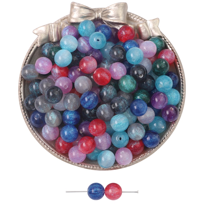 Chuỗi Hạt Resin Lấp Lánh 10mm Dùng Làm Đồ Trang Sức Thủ Công