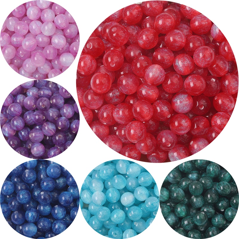 Chuỗi Hạt Resin Lấp Lánh 10mm Dùng Làm Đồ Trang Sức Thủ Công