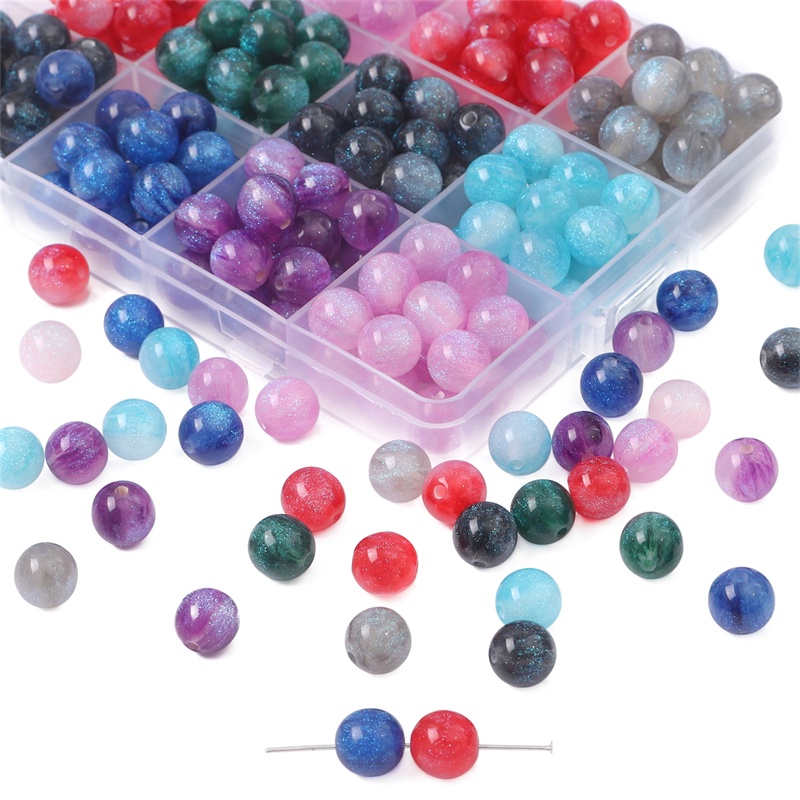 Chuỗi Hạt Resin Lấp Lánh 10mm Dùng Làm Đồ Trang Sức Thủ Công