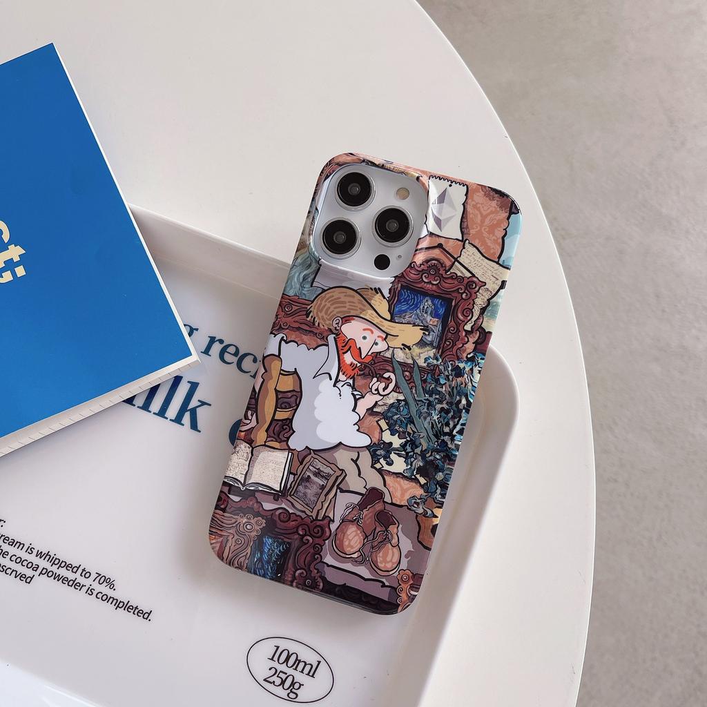 Ốp Điện Thoại Cứng Họa Tiết Tranh Sơn Dầu van gogh Độc Đáo Thời Trang Cho IPhone 14promax 14pro 13promax 12 11