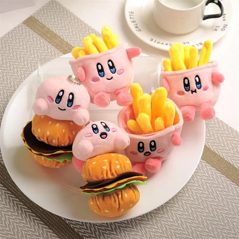 Móc Khóa Hình Bánh Hamburger Nhồi Bông Dễ Thương