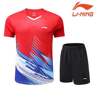 Li ning bộ đồ thể thao tay ngắn tập luyện đánh cầu lông / tennis cho nam và nữ