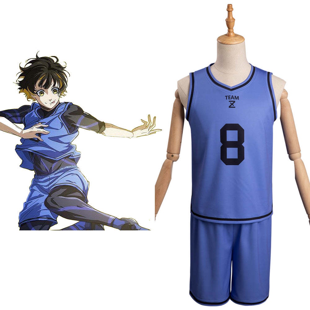 Anime BLUE LOCK Bộ Đồ Hóa Trang Thể Thao Nhân Vật Isagi Yoich Hyoma Chigiri Football Jersey Club Sportswear