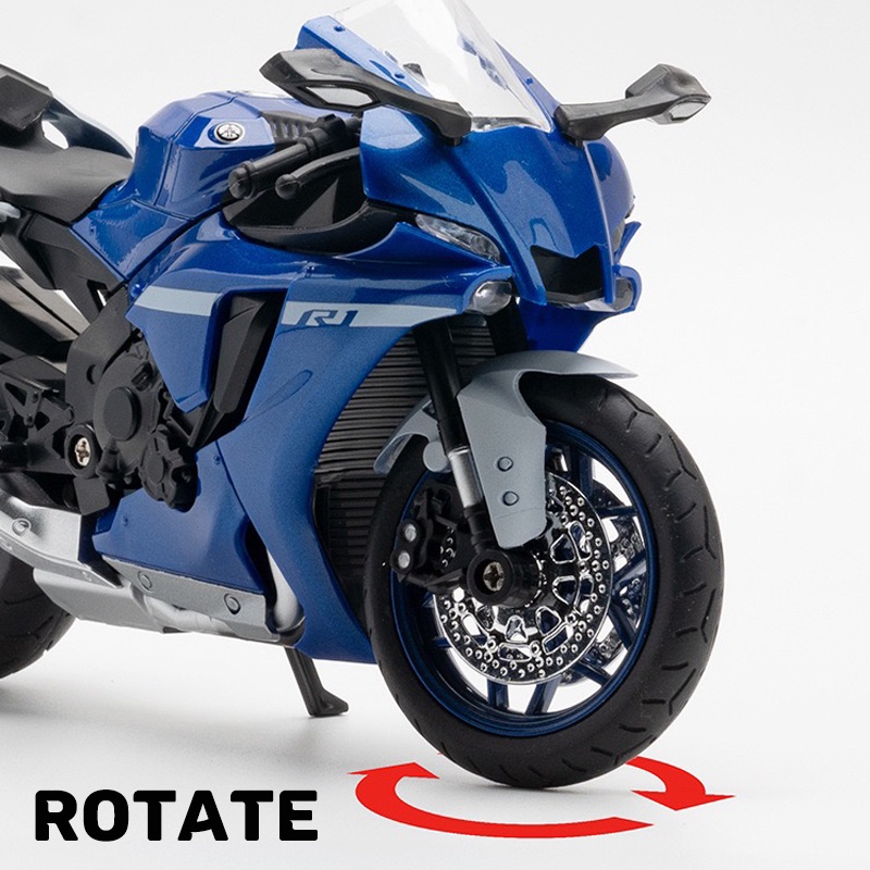 Mô Hình Xe Mô Tô Yamaha R1 Bằng Hợp Kim Tỉ Lệ 1: 12