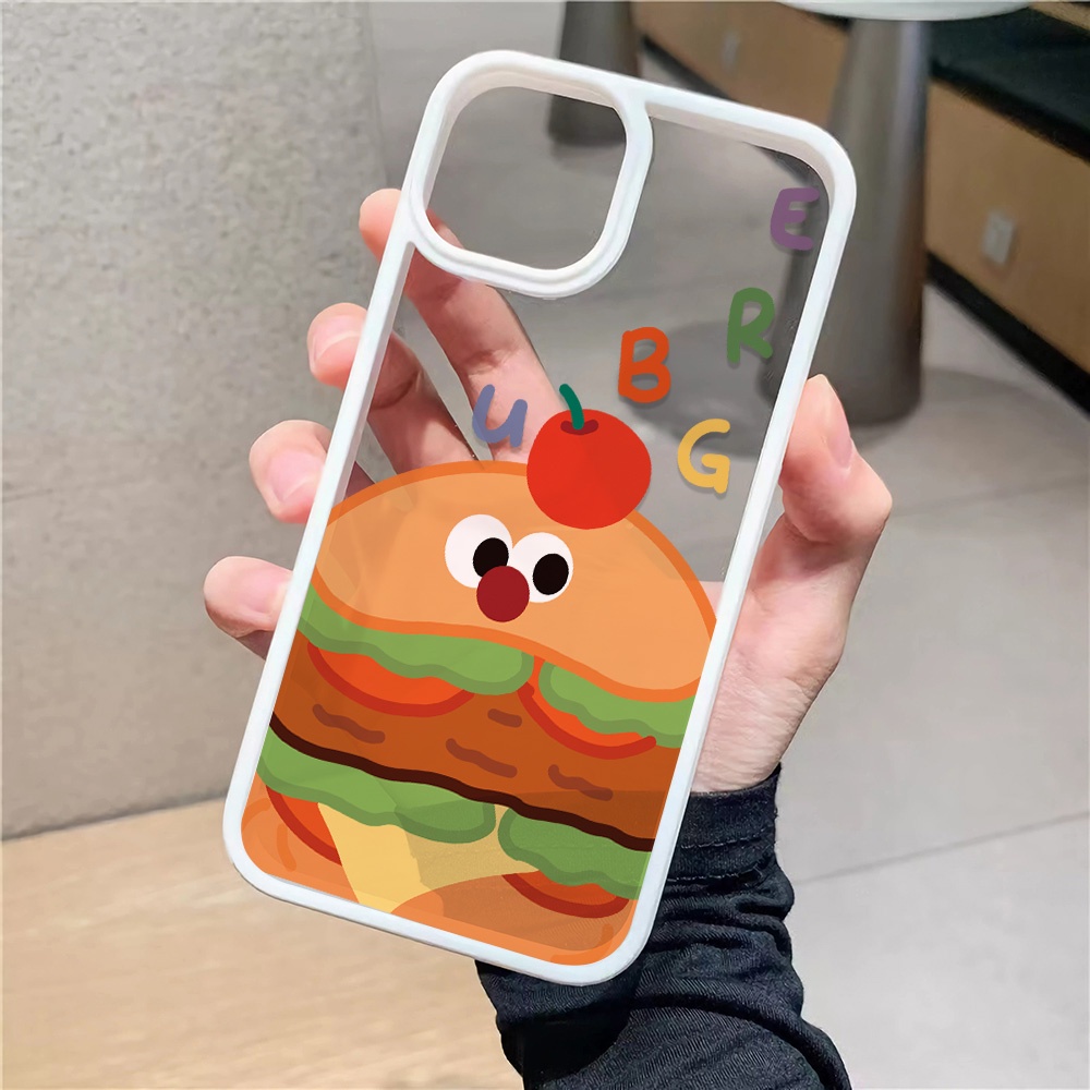 Ốp Điện Thoại Nhựa Acrylic Cứng Trong Suốt In Hình Trái Cây Hoạt Hình Cho iphone 14promax 11 13 12 7Plus 8 X XS Max