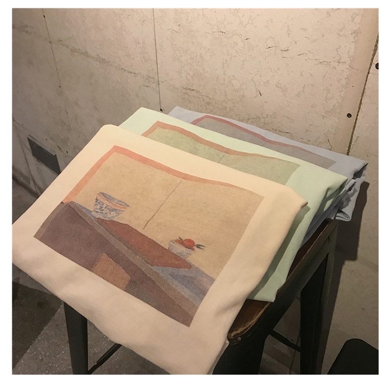 Áo Thun Nữ Ngắn Tay Cổ Tròn Thời Trang Hàn