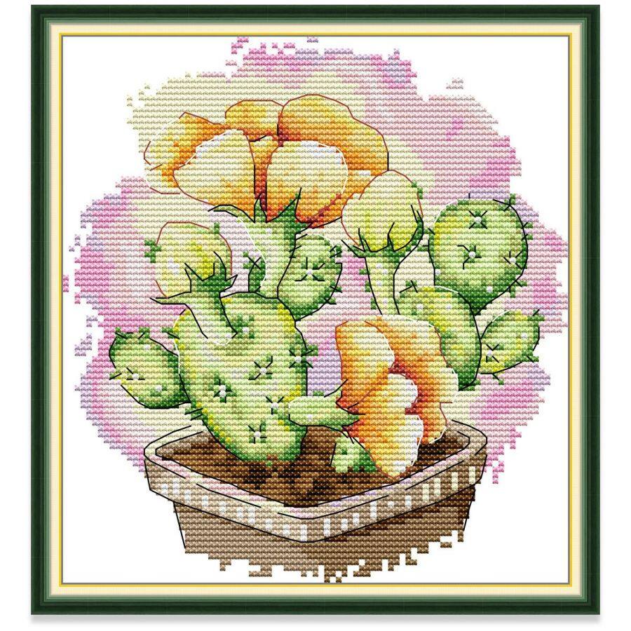 Tranh thêu chữ thập Đơn giản Hoa Bộ thêu chữ thập Cho người mới bắt đầu, Vải in Vải không in 14CT 11CT