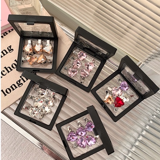 Bộ 5 Kẹp Tóc Đính Đá Hình Trái Tim Phong Cách Thời Trang Mới Dành Cho Bạn Gái 2023