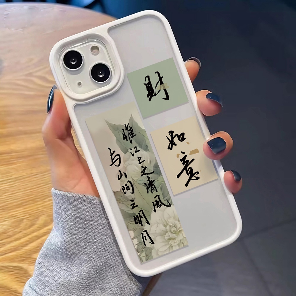 Ốp Điện Thoại Acrylic Cứng Trong Suốt In Chữ Get Rich Luck Thời Trang Cho iphone 14promax 11 13 12 7Plus 8 X XS Max