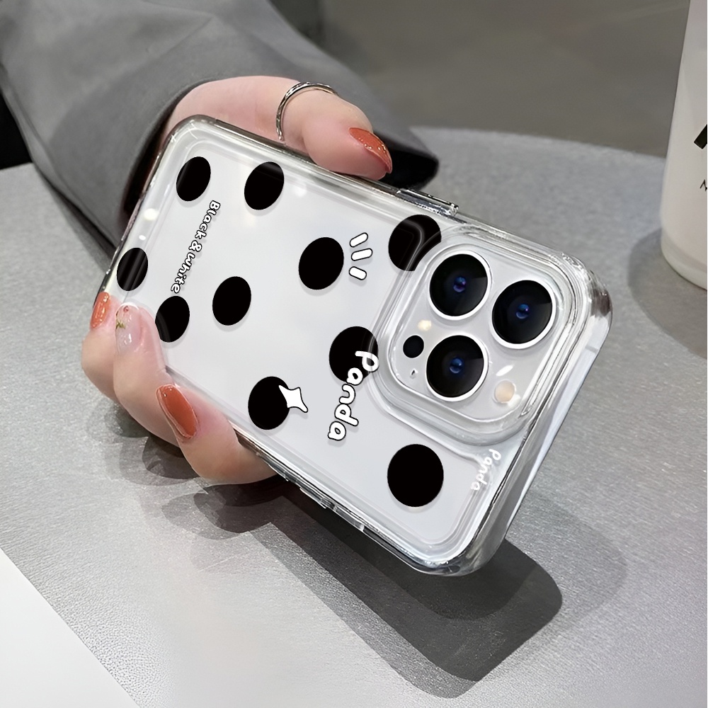 Ốp Điện Thoại Trong Suốt Họa Tiết Chấm Tròn Cho iphone 14 pro max 11 13 12 7 8 Plus X XR XSMax