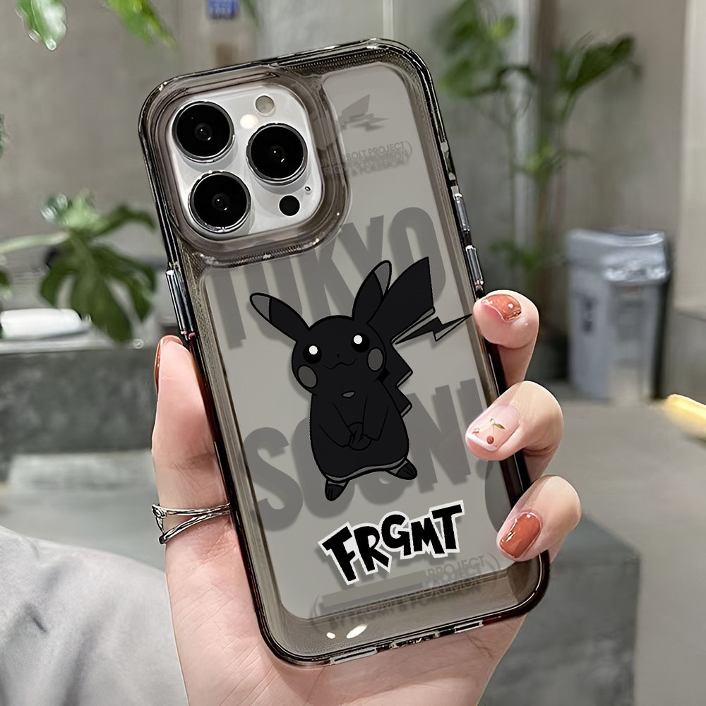 Ốp Điện Thoại Trong Suốt In Hình Pikachu Thời Trang Cho iphone 14 pro max 11 13 12 7 8 Plus X XR XSMax