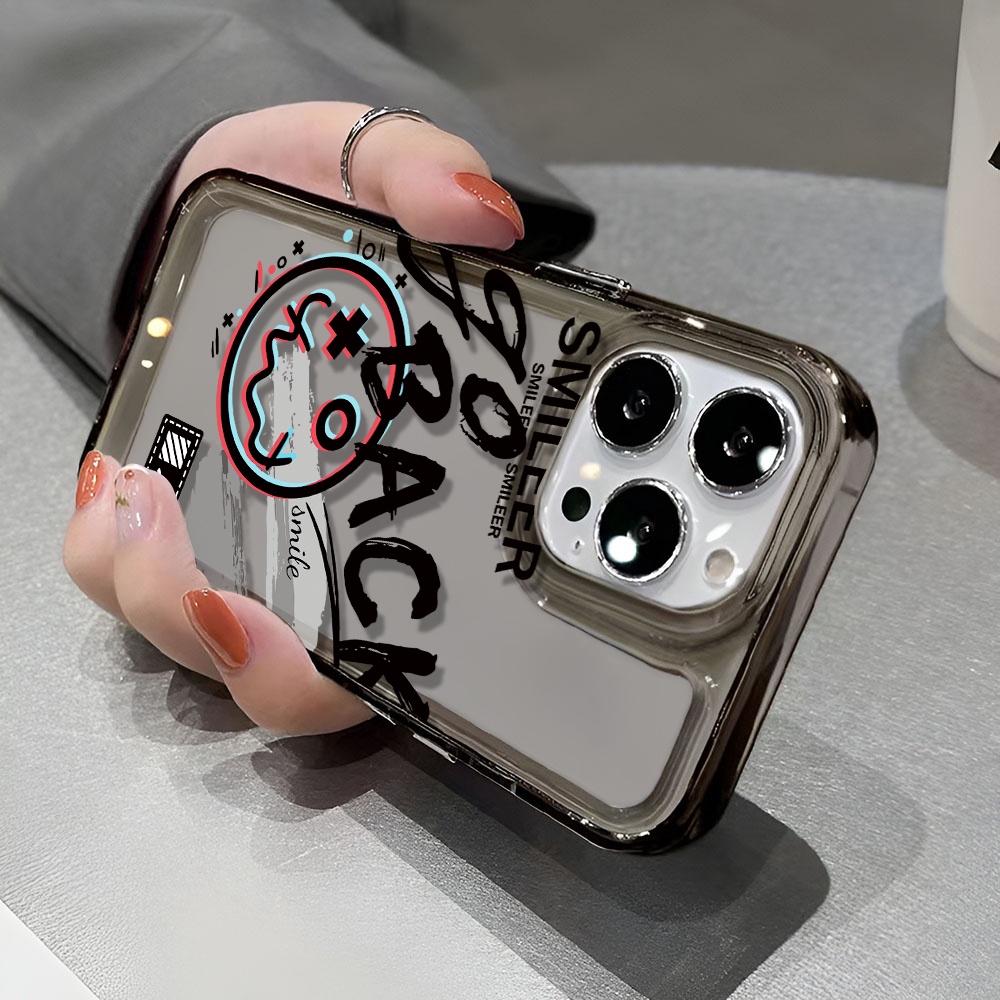 Ốp Điện Thoại Trong Suốt In Hình Khuôn Mặt Vui Nhộn Cho iphone 14 pro max 11 13 12 7 8 Plus X XR XSMax