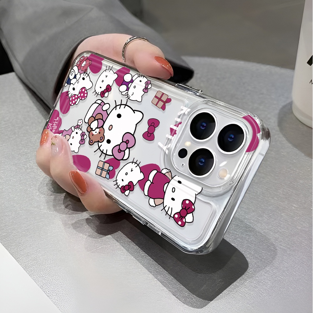 Ốp Điện Thoại Trong Suốt Chống Sốc In Hình Hello Kitty Cho iphone 14 pro max 11 13 12 7 8 Plus X XR XSMax