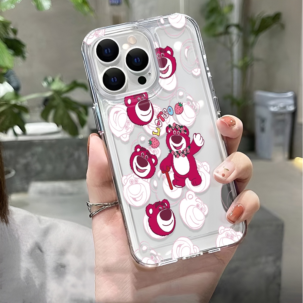 Ốp Điện Thoại Trong Suốt Chống Sốc Hình Lotso Cho iphone 14 pro max 11 13 12 7 8 Plus X XR XSMax
