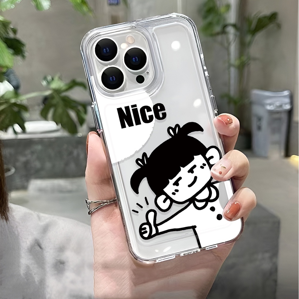 Ốp Điện Thoại Trong Suốt Chống Sốc In Hoạt Hình Cho iphone 14 pro max 11 13 12 7 8 Plus X XR XSMax