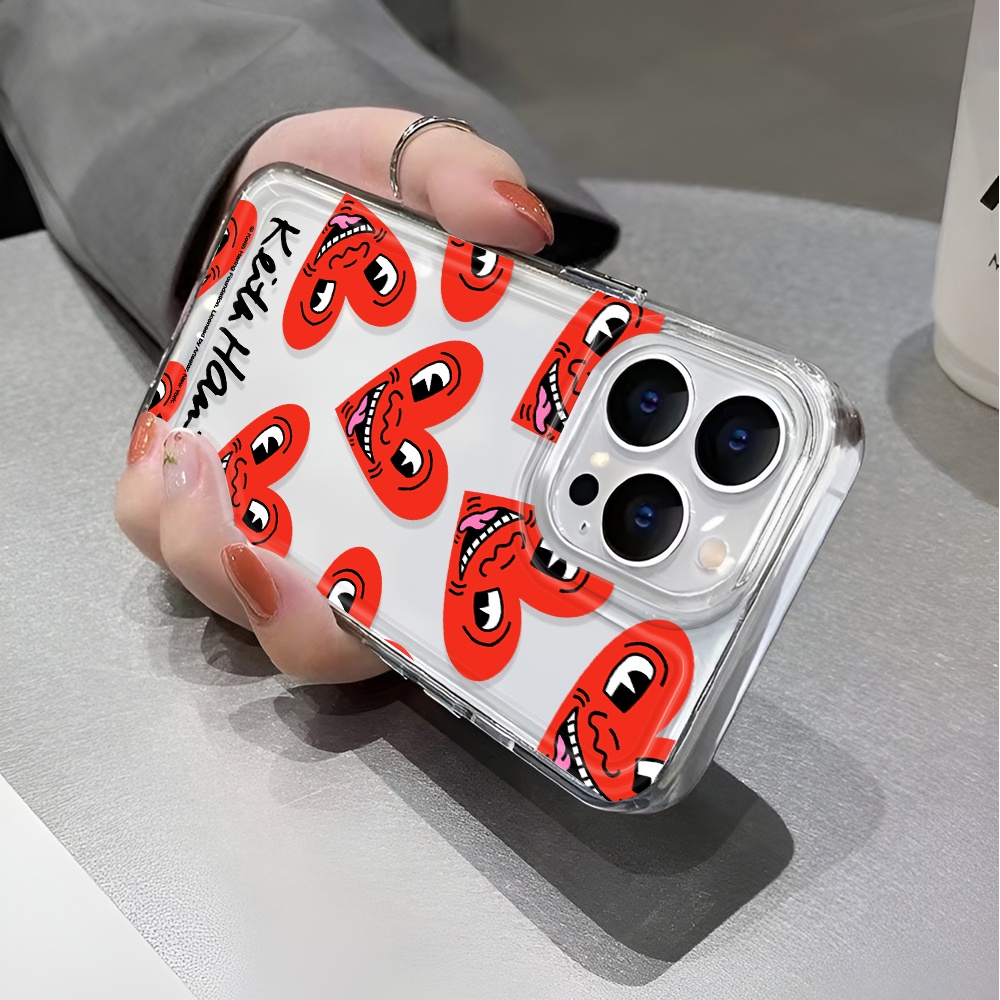 Ốp Điện Thoại Trong Suốt Chống Sốc In Hình Mặt Cười Cho iphone 14 pro max 11 13 12 7 8 Plus X XR XSMax