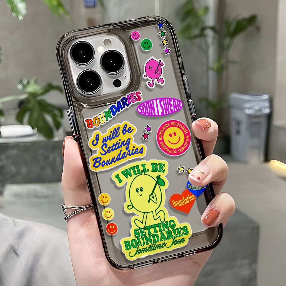 Ốp Điện Thoại Trong Suốt In Hình Mặt Cười Cho iphone 14 pro max 11 13 12 7 8 Plus X XR XSMax