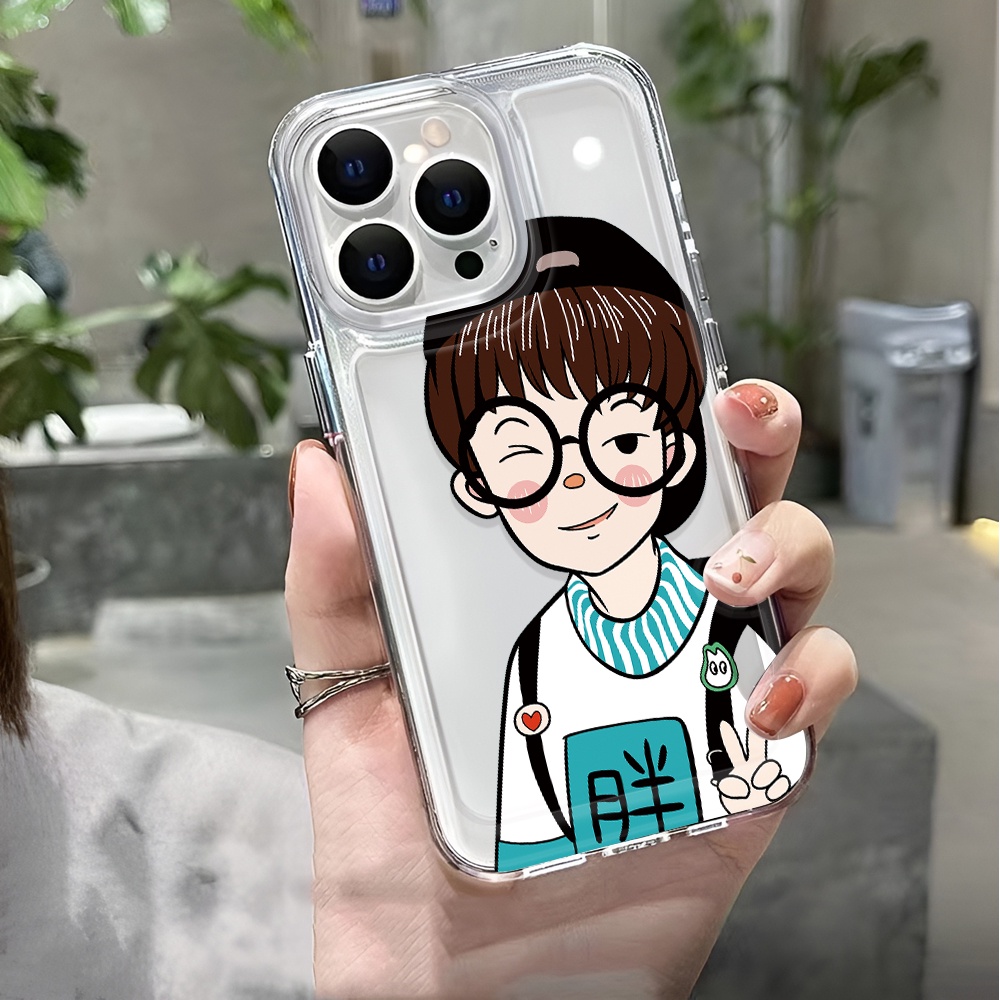 Ốp Điện Thoại Trong Suốt Chống Sốc In Hình Cậu Bé Mập Cho iphone 14 pro max 11 13 12 7 8 Plus X XR XSMax
