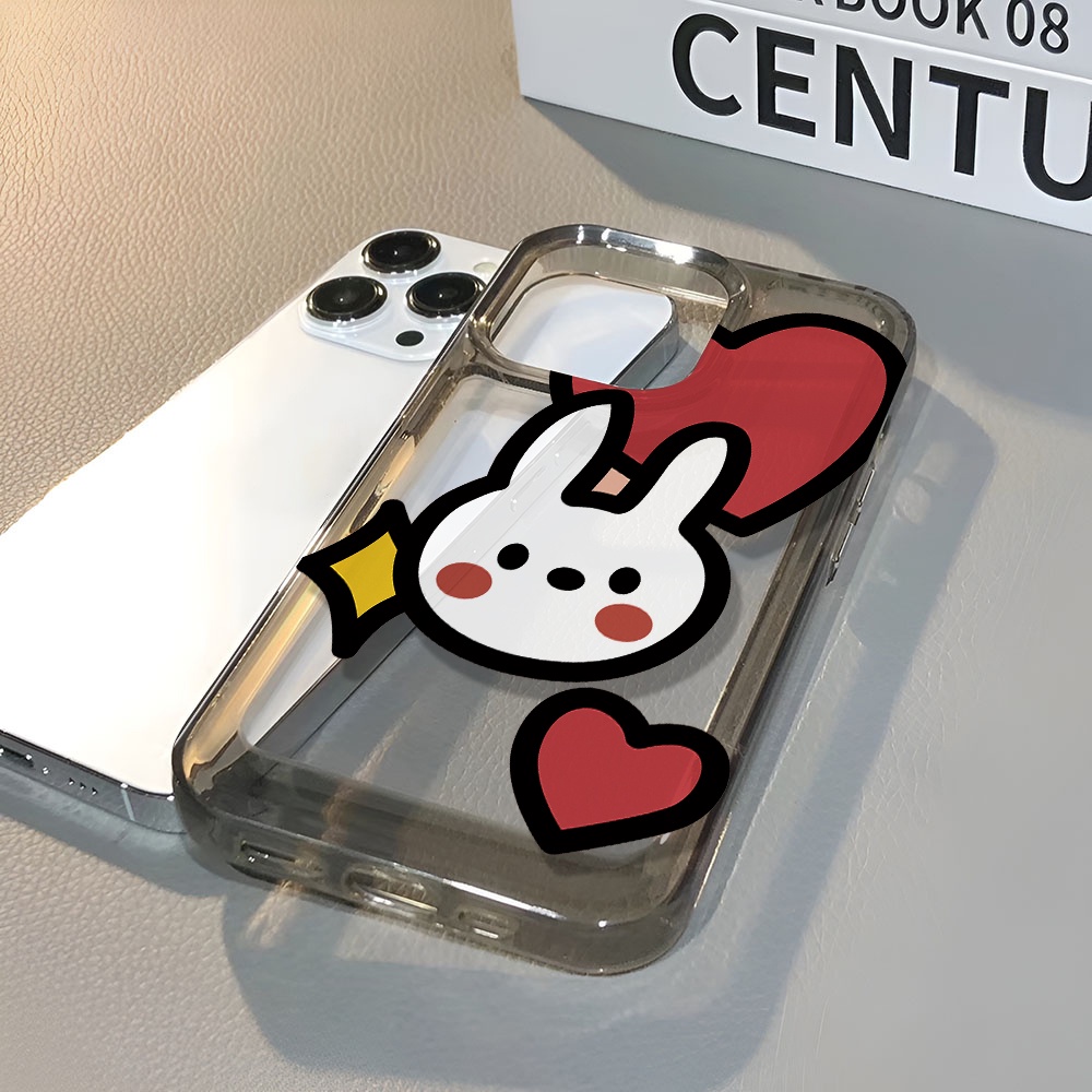 Ốp Điện Thoại Trong Suốt Chống Sốc In Hình Thỏ Hoạt Họa Cho iphone 14 pro max 11 13 12 7 8 Plus X XR XSMax