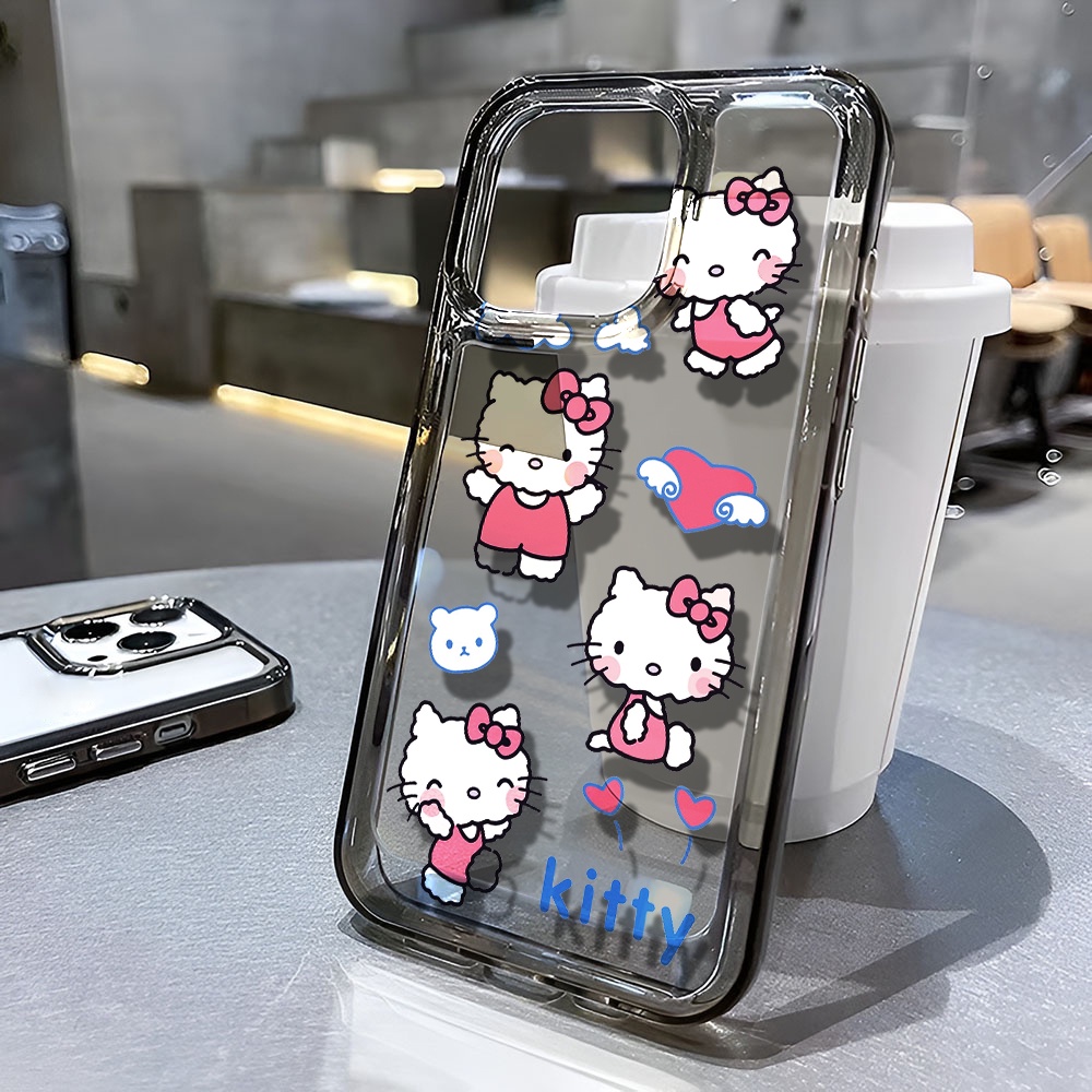Ốp Điện Thoại Trong Suốt Chống Sốc In Hình Hello Kitty Cho iphone 14 pro max 11 13 12 7 8 Plus X XR XSMax