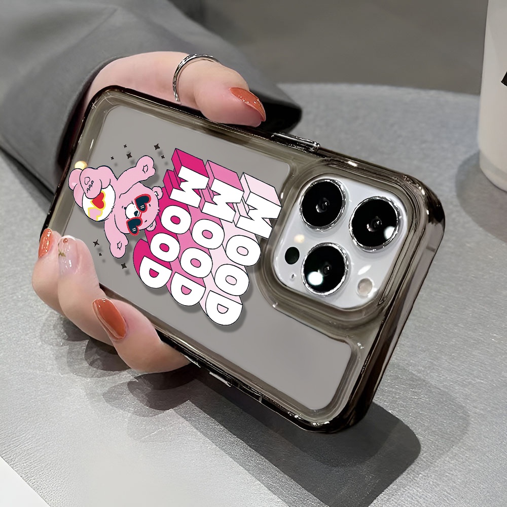 Ốp Điện Thoại Trong Suốt Chống Sốc In Hình Gấu Cầu Vồng Cho iphone 14 pro max 11 13 12 7 8 Plus X XR XSMax