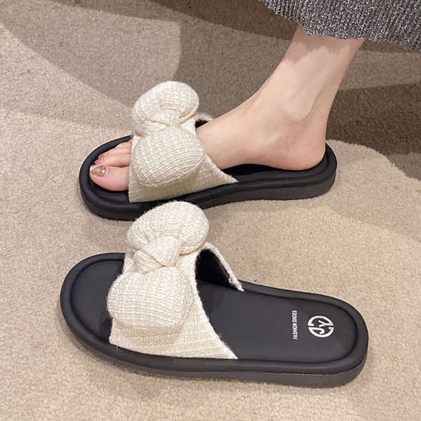 Dép Đế Mềm Thắt Nơ Xinh Xắn Thời Trang Hè 2023 Cho Nữ